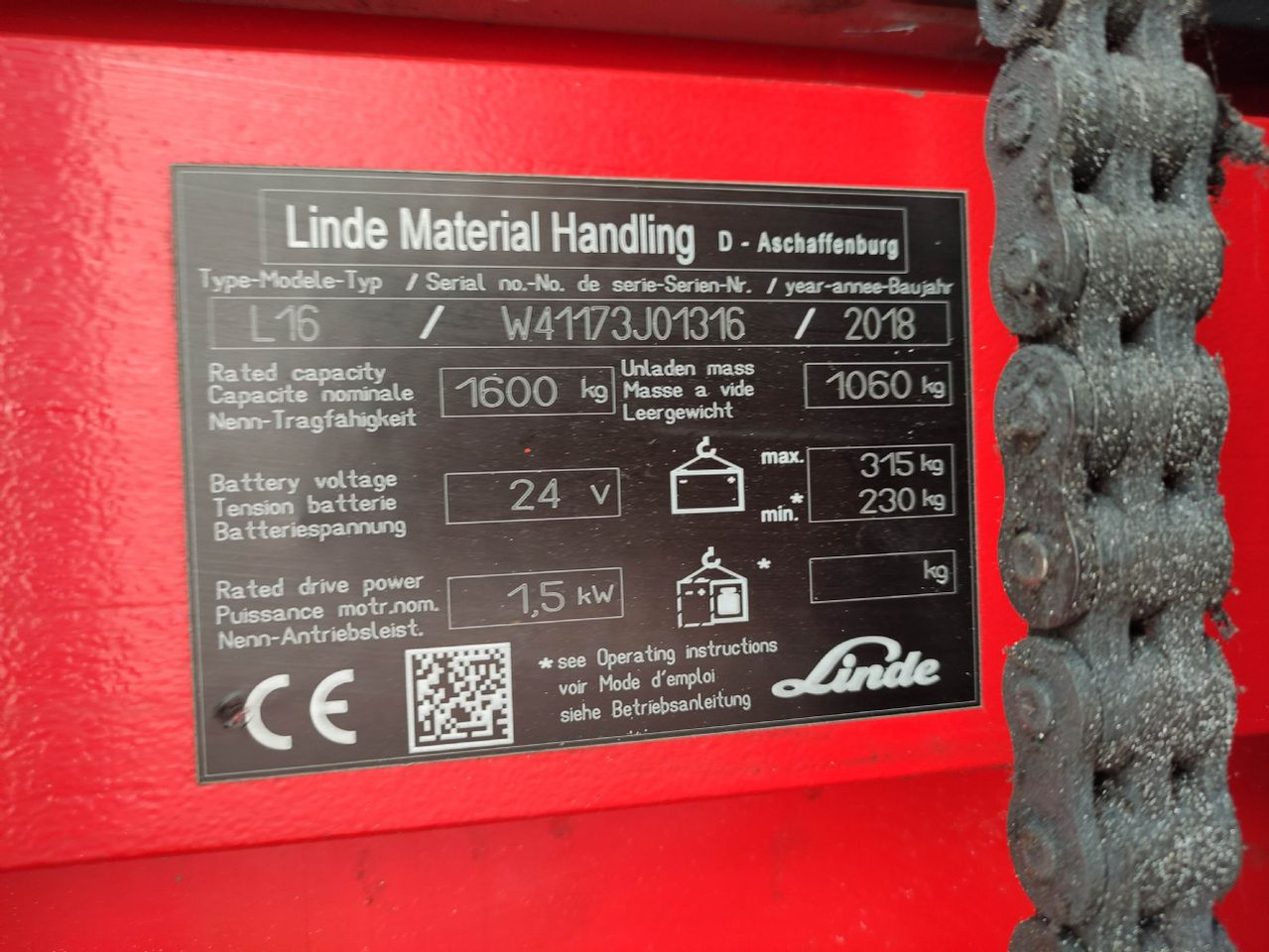 Linde L16-1173 (LACK NEU) - Gerbeur: photos 5 Linde L16-1173 (LACK NEU) - Gerbeur: photos 5