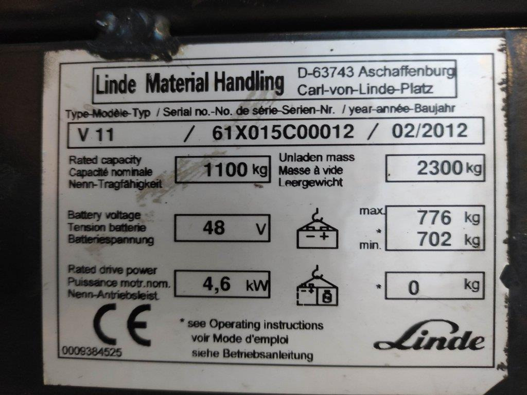 Linde V11 en crédit-bail Linde V11: photos 6 Linde V11 en crédit-bail Linde V11: photos 6