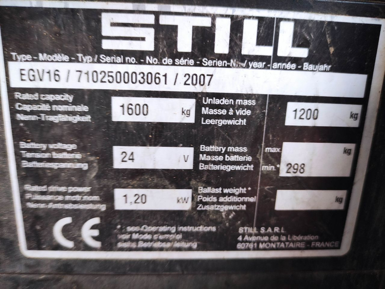 Still EGV 16 - Gerbeur: photos 5 Still EGV 16 - Gerbeur: photos 5