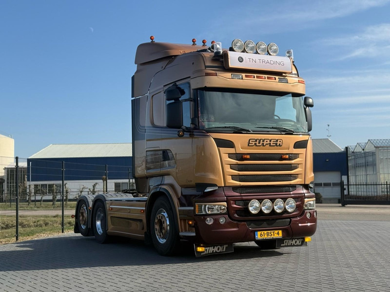 Scania R730 V8 V8, SHOWTRUCK VOLLUCHT, RETARDER, HYDRAULIEK, BOOGIE, ALU WIELEN, LEER. - Tracteur routier: photos 2 Scania R730 V8 V8, SHOWTRUCK VOLLUCHT, RETARDER, HYDRAULIEK, BOOGIE, ALU WIELEN, LEER. - Tracteur routier: photos 2