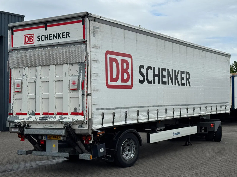Krone City trailer met schuifzeilen / 2500 Laadklep / Stuur-as / APK - Semi-remorque rideaux coulissants: photos 1 Krone City trailer met schuifzeilen / 2500 Laadklep / Stuur-as / APK - Semi-remorque rideaux coulissants: photos 1