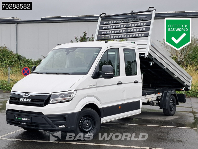 MAN TGE 3.180 Neu! Dreiseitenkipper Automatik 2025 Facelift 180PS AHK LED Klima Tempomat Navi ACC Euro6 Kieper 3m3 A/C Towbar - Utilitaire benne: photos 1 MAN TGE 3.180 Neu! Dreiseitenkipper Automatik 2025 Facelift 180PS AHK LED Klima Tempomat Navi ACC Euro6 Kieper 3m3 A/C Towbar - Utilitaire benne: photos 1