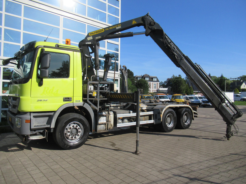 Mercedes-Benz Actros 2632 6X4 Steel + Palfinger PK18002-EH + 20T Haak Hook Haken - Camion porte-conteneur/ Caisse mobile, Camion grue: photos 2 Mercedes-Benz Actros 2632 6X4 Steel + Palfinger PK18002-EH + 20T Haak Hook Haken - Camion porte-conteneur/ Caisse mobile, Camion grue: photos 2