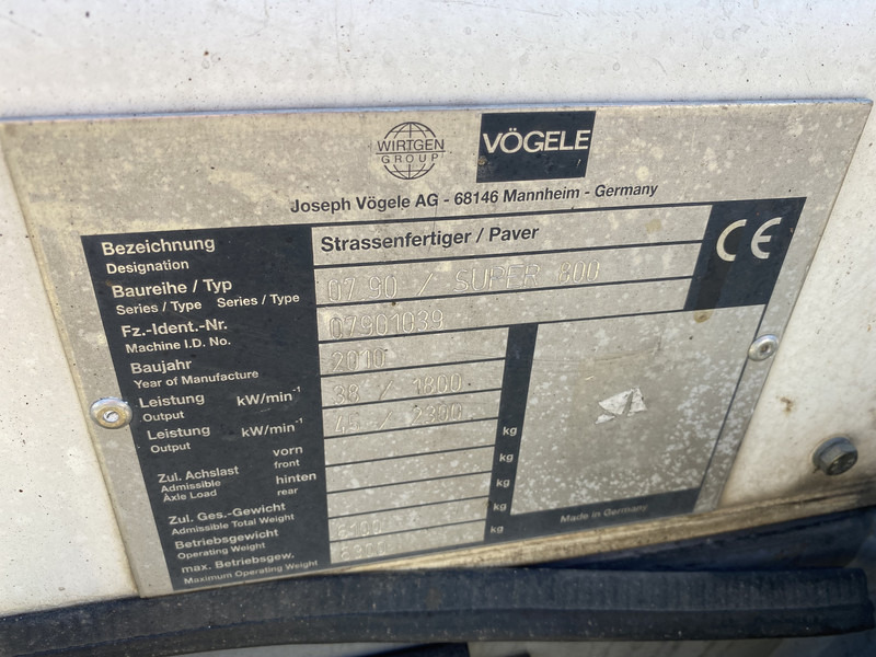 Travaux routiers Vögele S800 NVT: photos 15