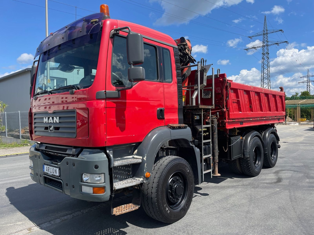 MAN TGA 26.360 6x6H Dreiseitenkipper/Kran/PALFINGER - Camion benne, Camion grue: photos 3 MAN TGA 26.360 6x6H Dreiseitenkipper/Kran/PALFINGER - Camion benne, Camion grue: photos 3