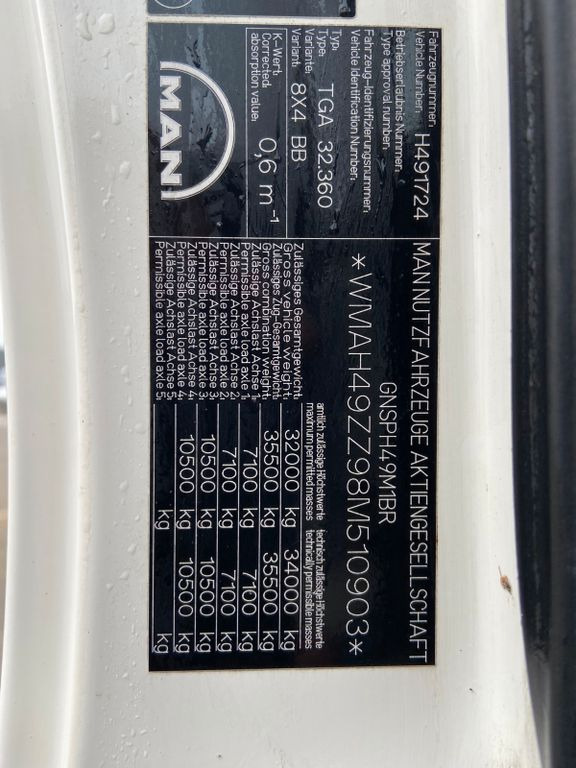 Camion malaxeur MAN TGA 32.360 STETTER 9M3: photos 11