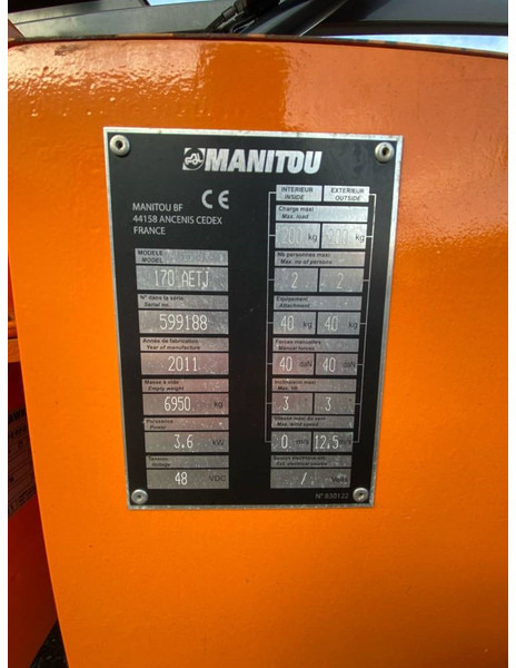 Manitou 170AETJ-L - Nacelle articulée: photos 5 Manitou 170AETJ-L - Nacelle articulée: photos 5