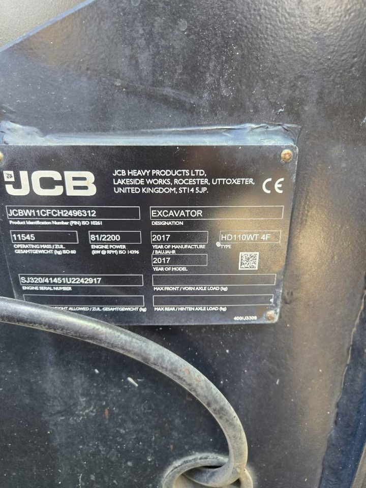 Pelle sur pneus JCB 110 W: photos 13