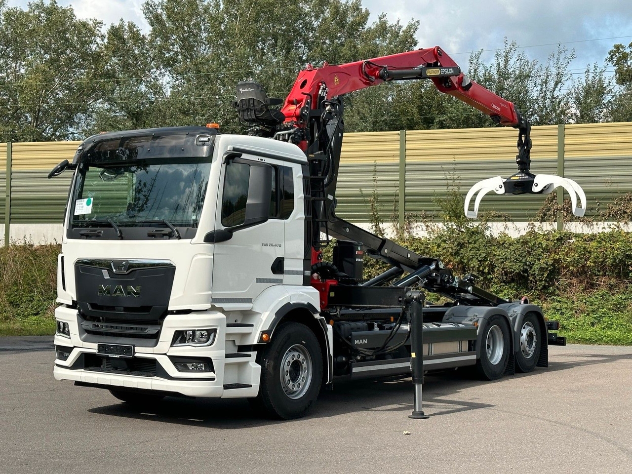 MAN TGS 26.470 6x2 Abrollkipper + Kran EPSILON - Camion ampliroll, Camion grue: photos 1 MAN TGS 26.470 6x2 Abrollkipper + Kran EPSILON - Camion ampliroll, Camion grue: photos 1