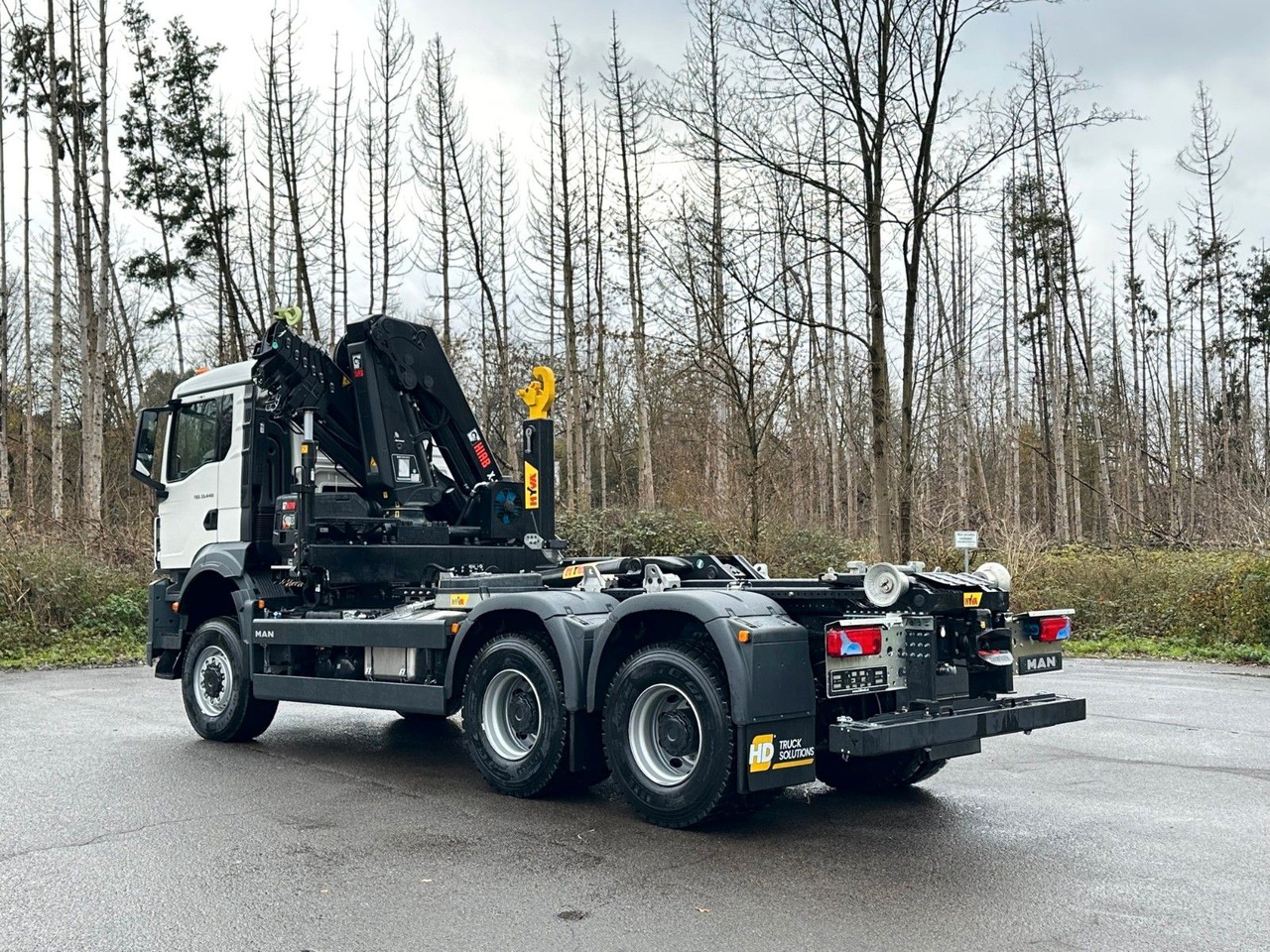 MAN TGS 33.440 6x6 BB Abrollkipper+Kran Hiab 228-6 - Camion ampliroll, Camion grue: photos 4 MAN TGS 33.440 6x6 BB Abrollkipper+Kran Hiab 228-6 - Camion ampliroll, Camion grue: photos 4