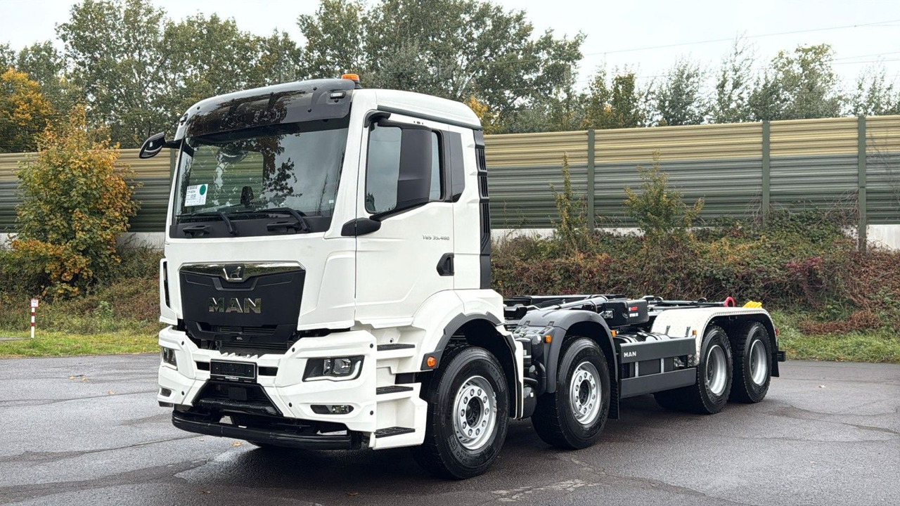 MAN TGS 35.480 8x4 Euro6e Hiab MultLift Abrollkipper - Camion ampliroll, Camion grue: photos 1 MAN TGS 35.480 8x4 Euro6e Hiab MultLift Abrollkipper - Camion ampliroll, Camion grue: photos 1