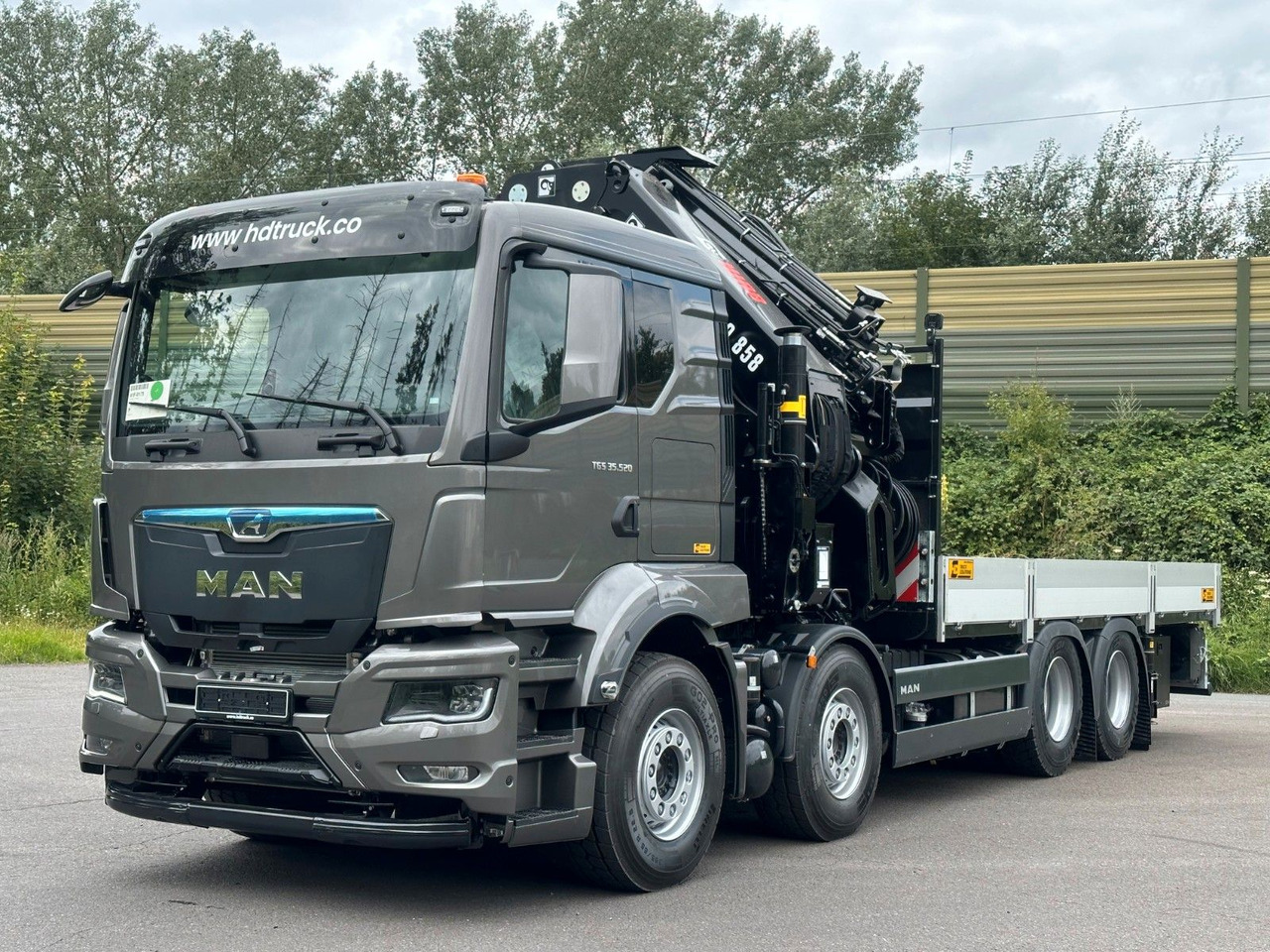 MAN TGS 35.520 8x4 BL HIAB X-HiPro858E-8 & Jib150x-6 - Camion plateau, Camion grue: photos 3 MAN TGS 35.520 8x4 BL HIAB X-HiPro858E-8 & Jib150x-6 - Camion plateau, Camion grue: photos 3