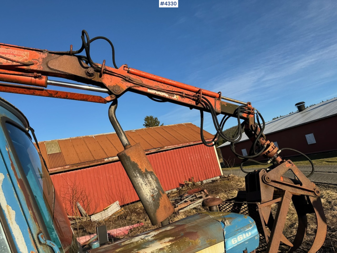 Tracteur agricole 1981 Ford 6610 m/ FMV tømmerkran og tvillinghjul: photos 11