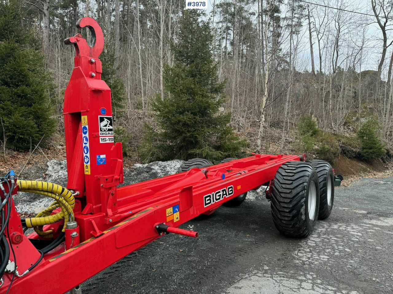 Remorque porte-engin surbaissée 2022 Bigab 15-19 hook trailer: photos 9