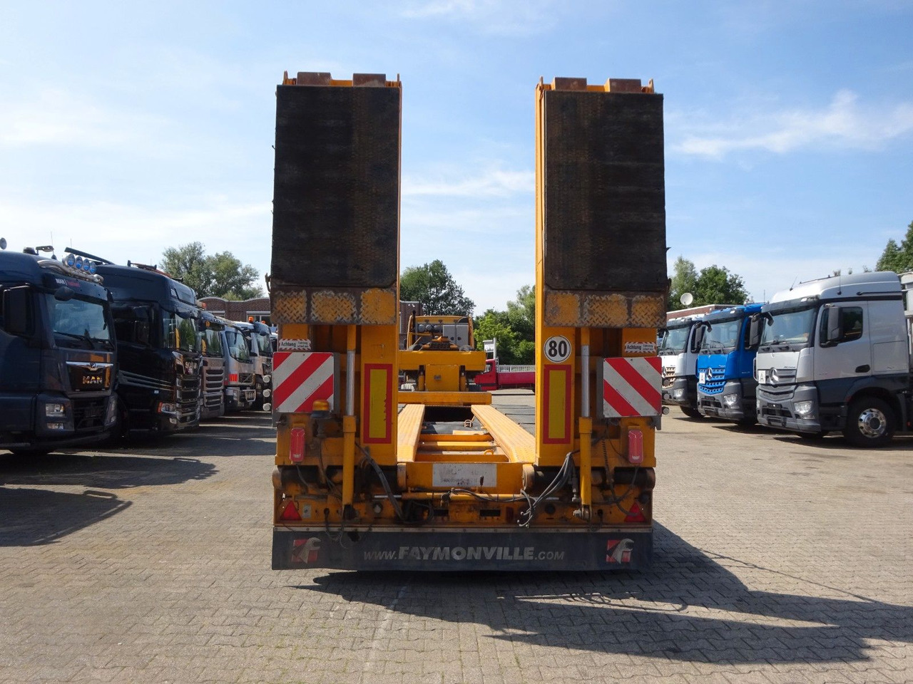 Semi-remorque surbaissé Faymonville 4 Achser Tiefbett abnehmbarem S-Hals ausziehbar: photos 7