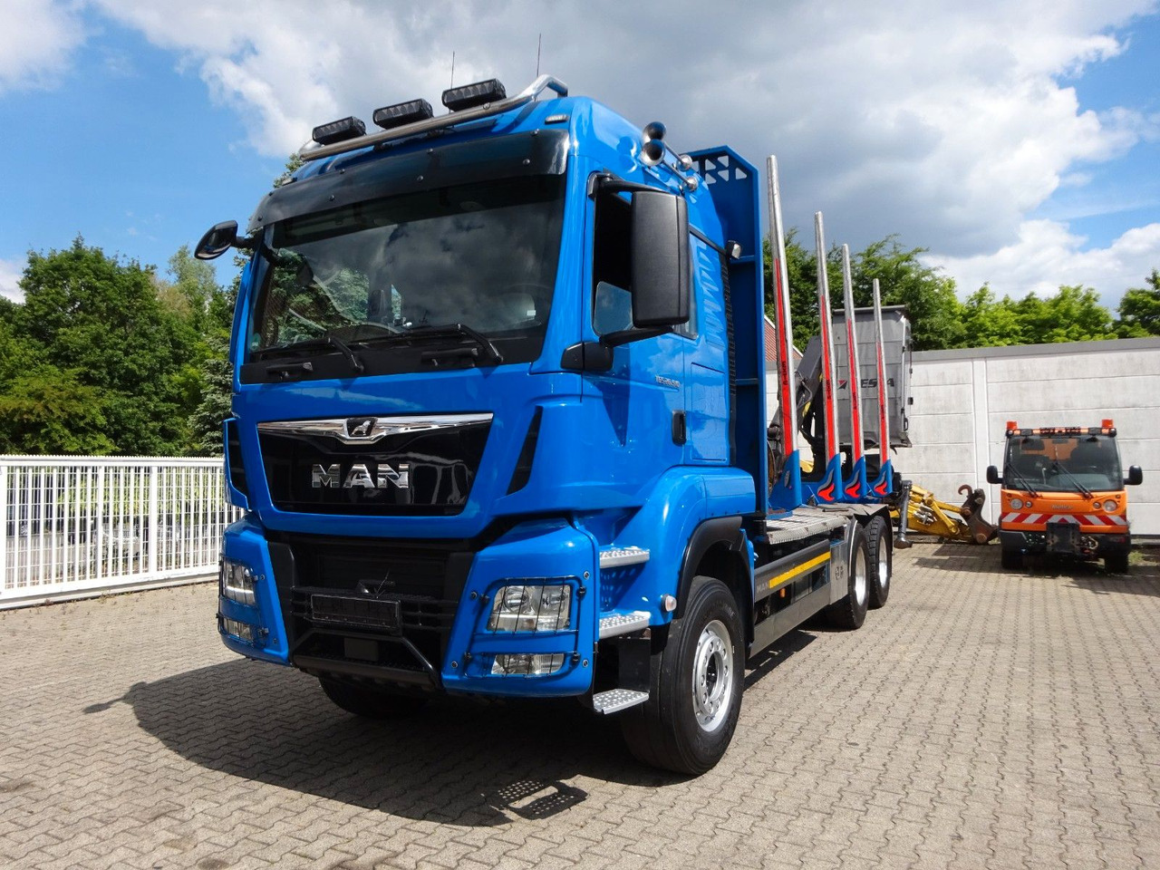 Camion grumier, Camion grue MAN 26.510 mit KESLA 2112 Holzkran+Kabine+Greifer: photos 7