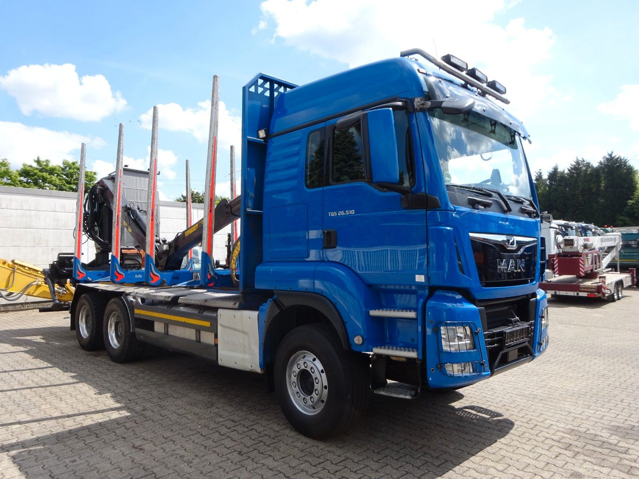 Camion grumier, Camion grue MAN 26.510 mit KESLA 2112 Holzkran+Kabine+Greifer: photos 10