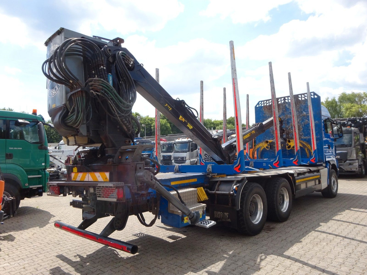 Camion grumier, Camion grue MAN 26.510 mit KESLA 2112 Holzkran+Kabine+Greifer: photos 6