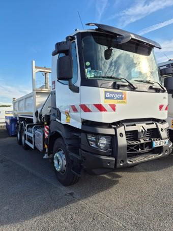 Renault C version K 380 P6x4 Bi-benne Grue FASSI F195 A0.24 - Camion benne: photos 2 Renault C version K 380 P6x4 Bi-benne Grue FASSI F195 A0.24 - Camion benne: photos 2