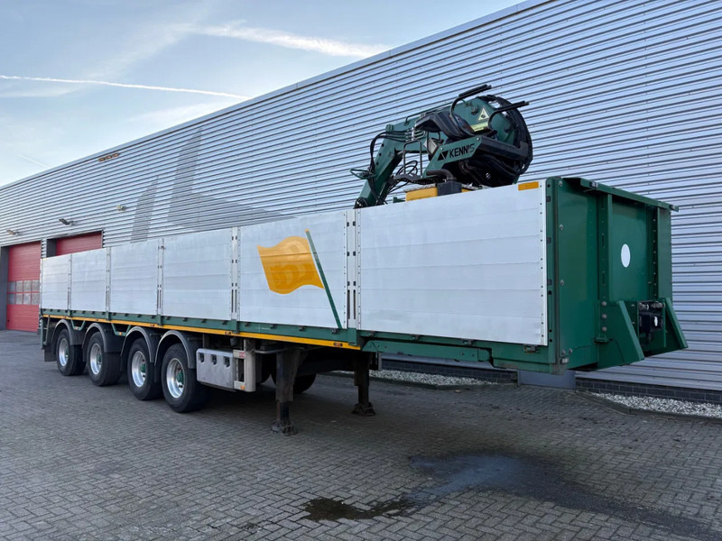Semi-remorque plateau Kennis - TTD.454.C-B / KENNIS KRAAN - 14.000-R /16.00 / APK -TUV JULI 2025 / 2x lift as / 2x stuuras /: photos 1