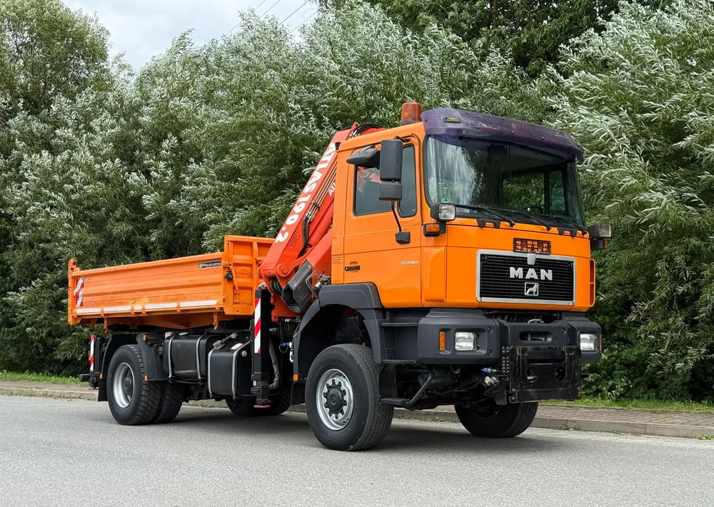 MAN * FE 410 A * MAN * 4x4 * HDS ATLAS 190 * Kiper Wywrotka * Bardzo Dobry Stan * Sprowadzony - Camion benne, Camion grue: photos 2 MAN * FE 410 A * MAN * 4x4 * HDS ATLAS 190 * Kiper Wywrotka * Bardzo Dobry Stan * Sprowadzony - Camion benne, Camion grue: photos 2