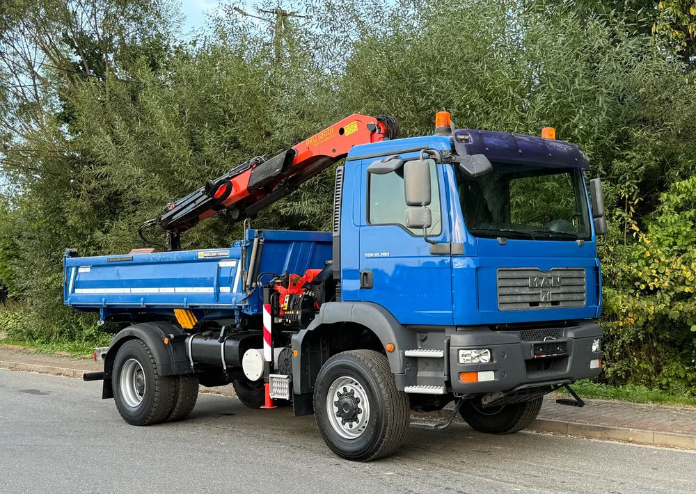 MAN * MAN 18 280 * KIPER WYWROTKA * 4x4 * HDS Palfinger 120 STAN BARDZO DOBRY * Sprowadzony - Camion benne: photos 2 MAN * MAN 18 280 * KIPER WYWROTKA * 4x4 * HDS Palfinger 120 STAN BARDZO DOBRY * Sprowadzony - Camion benne: photos 2