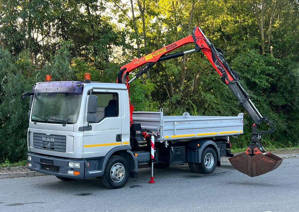 Camion benne MAN MAN TGL 12-240 Kiper Wywrotka 4x2 Kran PALFINGER PK 12500 BARDZO DOBRY STAN: photos 19