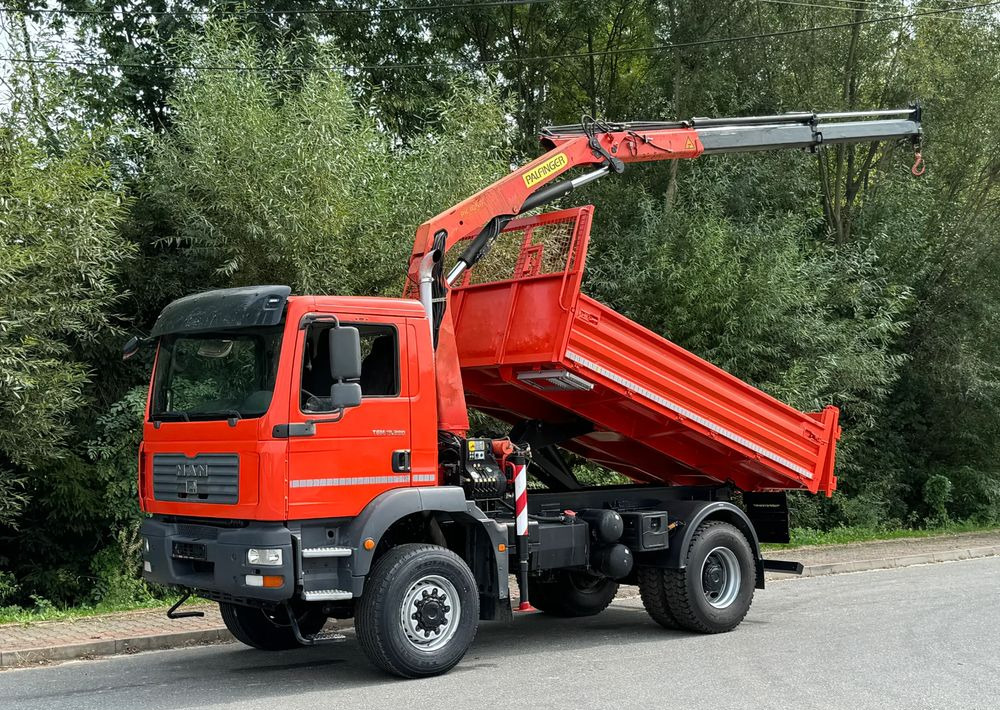 MAN TGM 18-280 MAN 4x4 HDS PALFINGER 105 KIPER WYWROTKA MEILLER BARDZO DOBRY STAN - Camion benne: photos 1 MAN TGM 18-280 MAN 4x4 HDS PALFINGER 105 KIPER WYWROTKA MEILLER BARDZO DOBRY STAN - Camion benne: photos 1