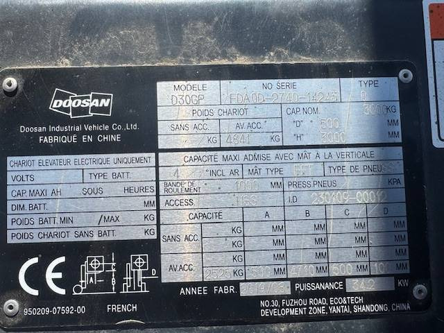 Chariot élévateur diesel Doosan D30 Plus: photos 18