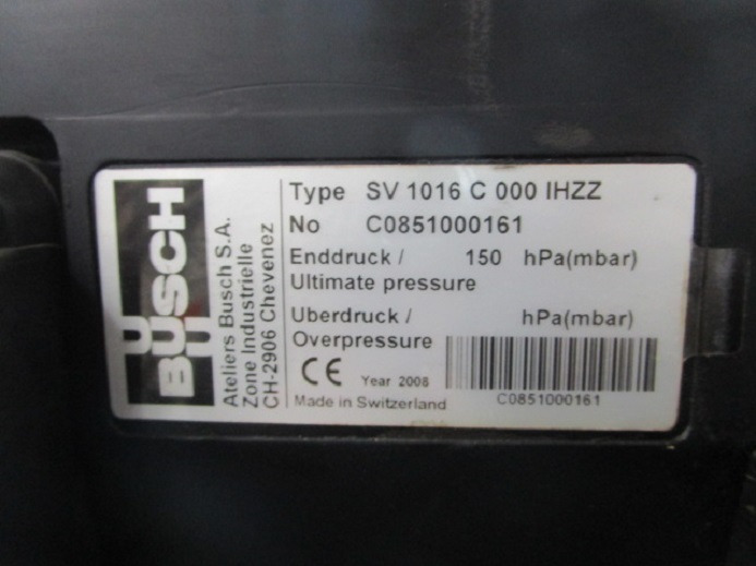 KOMPRESSOR BUSCH SV 1016 C 000 IHZZ - Pièces de rechange pour Machine d'impression: photos 5 KOMPRESSOR BUSCH SV 1016 C 000 IHZZ - Pièces de rechange pour Machine d'impression: photos 5