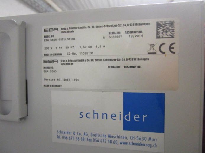 STAPELSCHNEIDER EBA 5560 en crédit-bail STAPELSCHNEIDER EBA 5560: photos 10 STAPELSCHNEIDER EBA 5560 en crédit-bail STAPELSCHNEIDER EBA 5560: photos 10