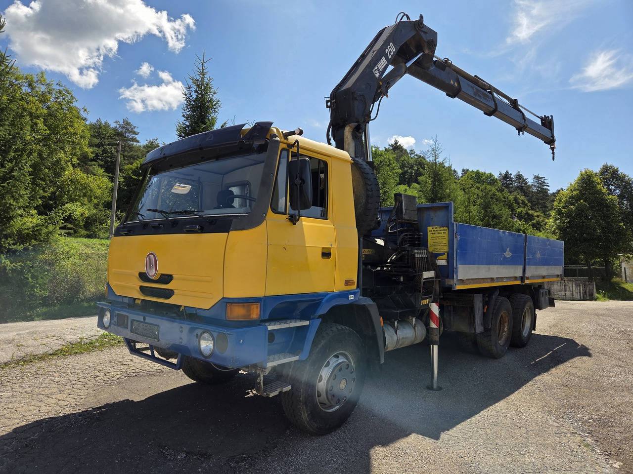 TATRA T815 260R11 6x6 + HIAB 250 - Camion plateau, Camion grue: photos 1 TATRA T815 260R11 6x6 + HIAB 250 - Camion plateau, Camion grue: photos 1