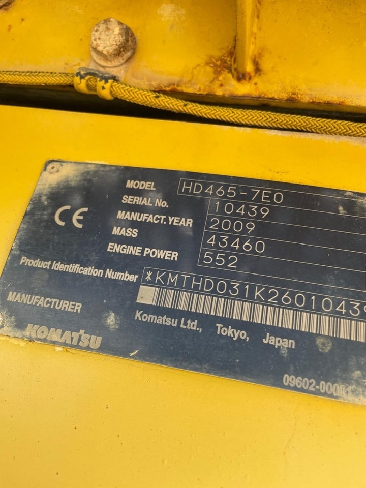 Komatsu HD 465-7 E0 - Tombereau rigide: photos 2 Komatsu HD 465-7 E0 - Tombereau rigide: photos 2