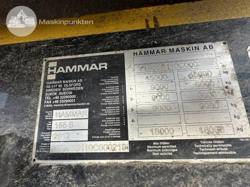 Semi-remorque porte-conteneur/ Caisse mobile Hammar 155 S: photos 30