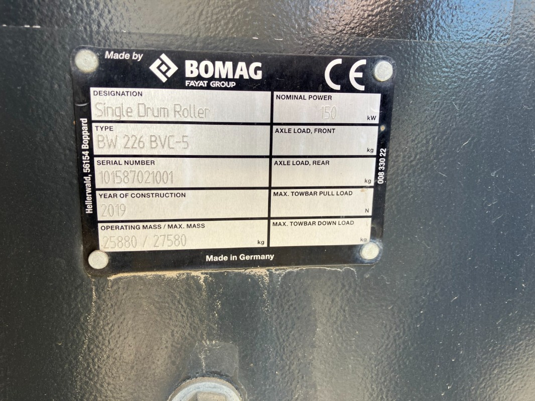 BOMAG DE BW 226 BVC-5 Stage V/Tier 4f - Compacteur: photos 4 BOMAG DE BW 226 BVC-5 Stage V/Tier 4f - Compacteur: photos 4