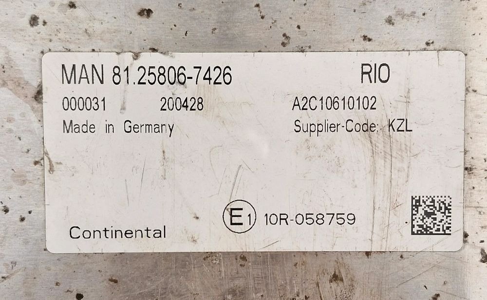 MAN TG3 TGX STEROWNIK KOMPUTER RIO 81.25806-7426 - Suspension: photos 2 MAN TG3 TGX STEROWNIK KOMPUTER RIO 81.25806-7426 - Suspension: photos 2