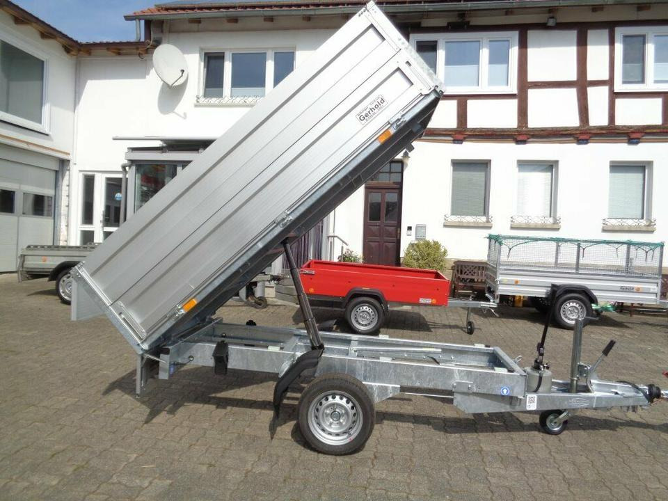 Böckmann PKW-Anhänger, 1,5 to. Rückwärtskipper, Kastenaufsatz - Remorque benne: photos 1 Böckmann PKW-Anhänger, 1,5 to. Rückwärtskipper, Kastenaufsatz - Remorque benne: photos 1