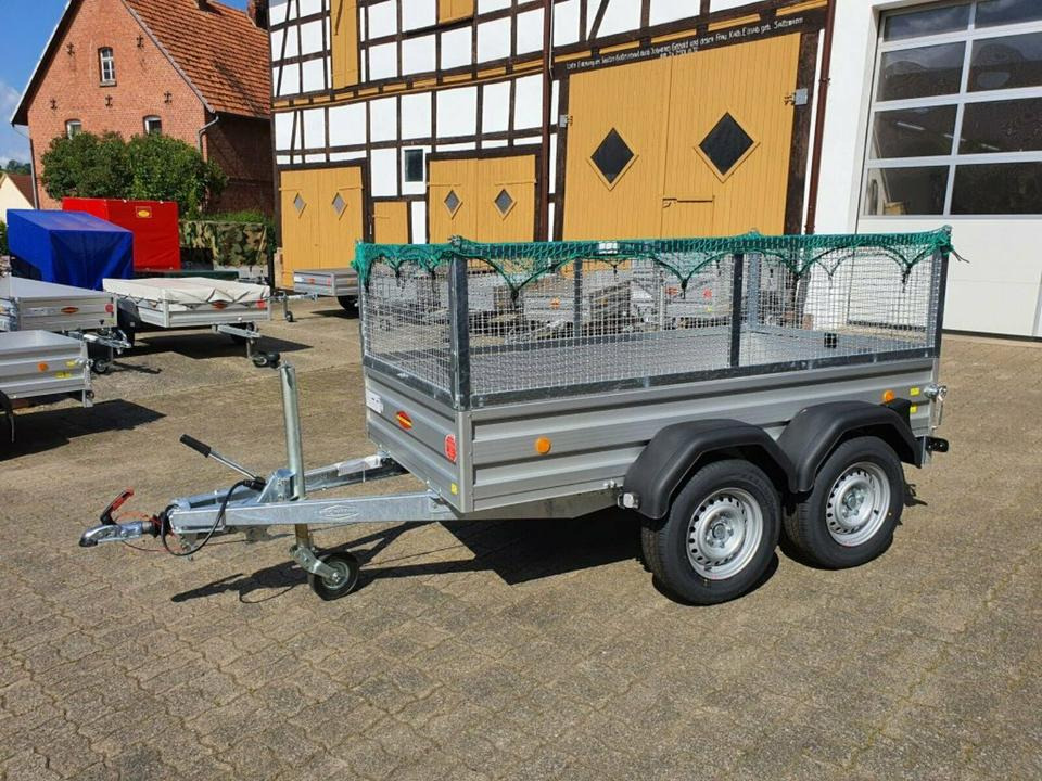 Böckmann PKW Anhänger, 2000 kg, Tandem, neu, Gitteraufbau - Remorque plateau: photos 1 Böckmann PKW Anhänger, 2000 kg, Tandem, neu, Gitteraufbau - Remorque plateau: photos 1