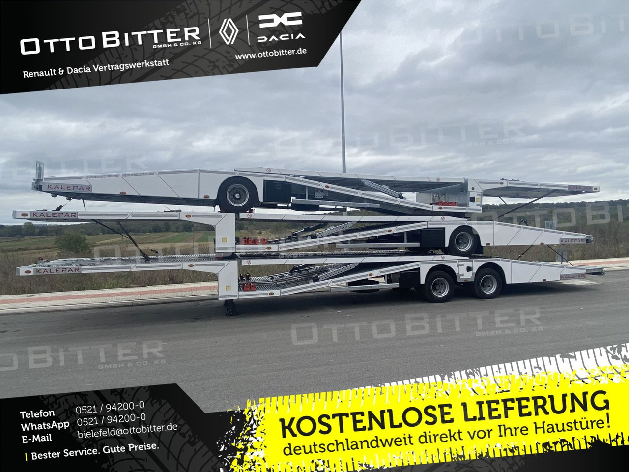 KALEPAR KLP119V4 4er-Autotransporter 1xAchse VDI - Semi-remorque porte-voitures: photos 1 KALEPAR KLP119V4 4er-Autotransporter 1xAchse VDI - Semi-remorque porte-voitures: photos 1