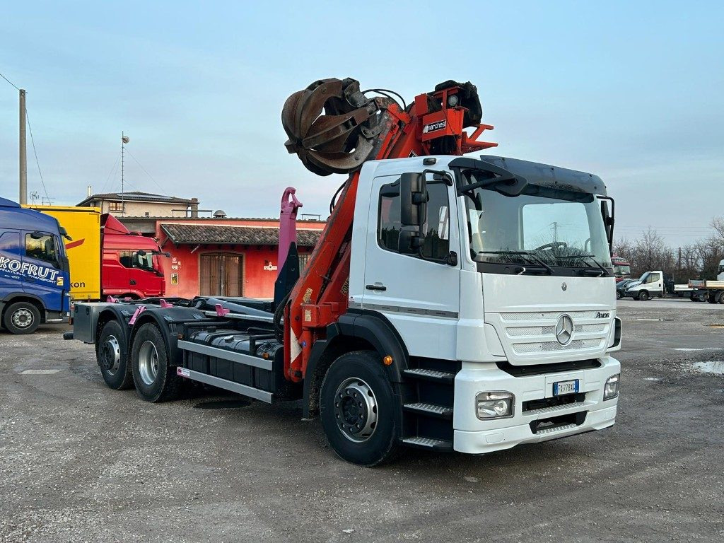 Camion ampliroll MERCEDES-BENZ MERCEDES AXOR 2533 SCARRABILE CON GRU E POLIPO: photos 8