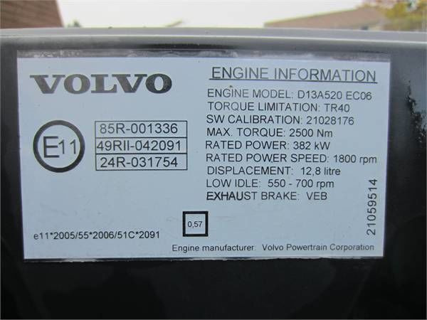 Volvo D13A 520 HP VEB E5 Volvo FH 13 - Moteur pour Camion: photos 3 Volvo D13A 520 HP VEB E5 Volvo FH 13 - Moteur pour Camion: photos 3