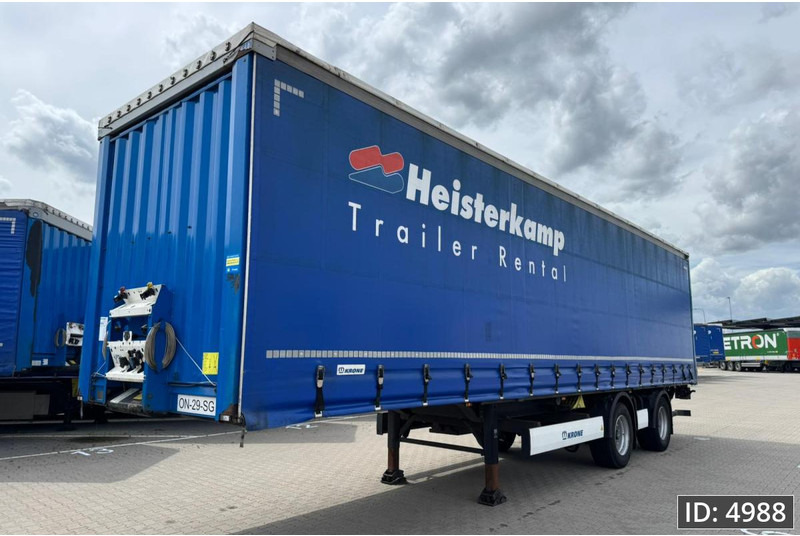 Krone SZ City / 2 Axle / DHOLLANDIA 2000kg / Steering axle - Semi-remorque rideaux coulissants: photos 1 Krone SZ City / 2 Axle / DHOLLANDIA 2000kg / Steering axle - Semi-remorque rideaux coulissants: photos 1