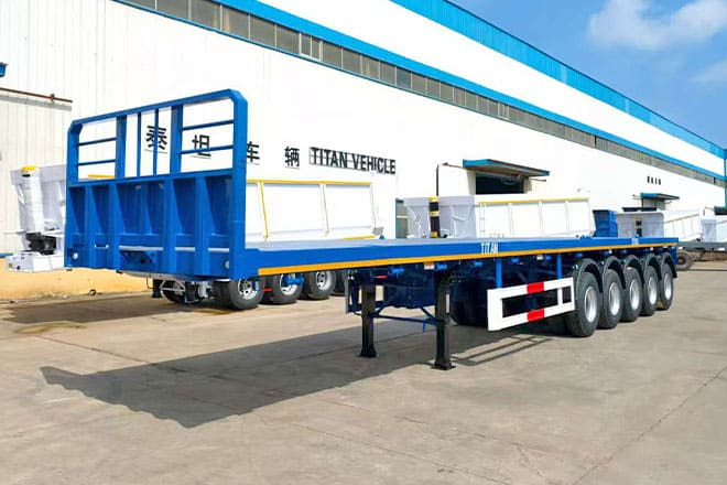 TITAN 5 Axle New Flatbed Trailers for Sale in Mauritius - Semi-remorque plateau: photos 3 TITAN 5 Axle New Flatbed Trailers for Sale in Mauritius - Semi-remorque plateau: photos 3