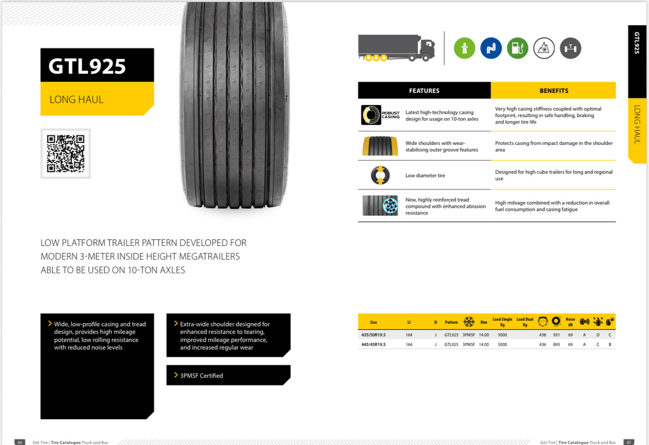 GITI 435 / 50 R 22,5 - Pneu pour Remorque: photos 1 GITI 435 / 50 R 22,5 - Pneu pour Remorque: photos 1