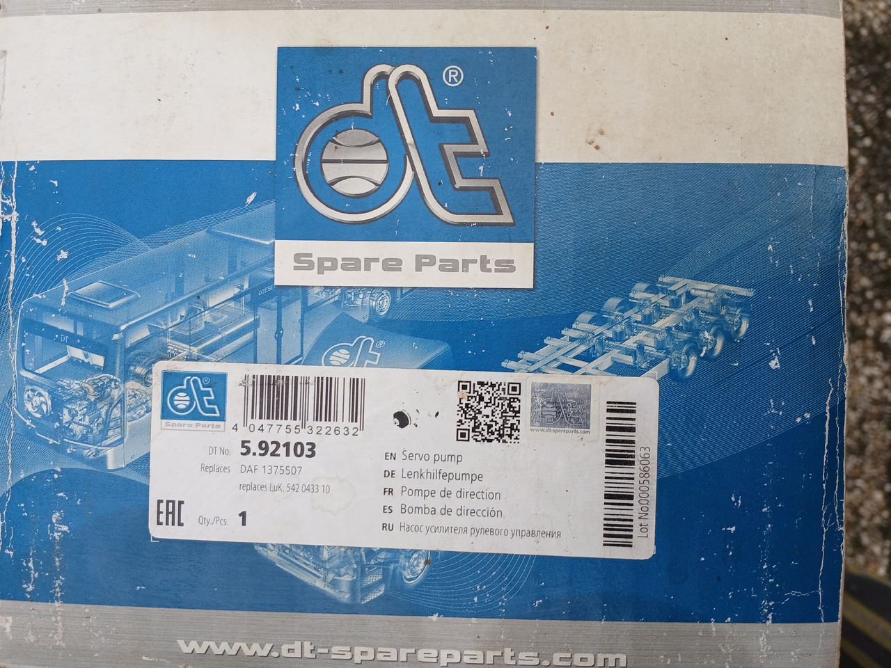 Steeringpump DT 592103 for Daf  - Pompe de support: photos 3 Steeringpump DT 592103 for Daf  - Pompe de support: photos 3