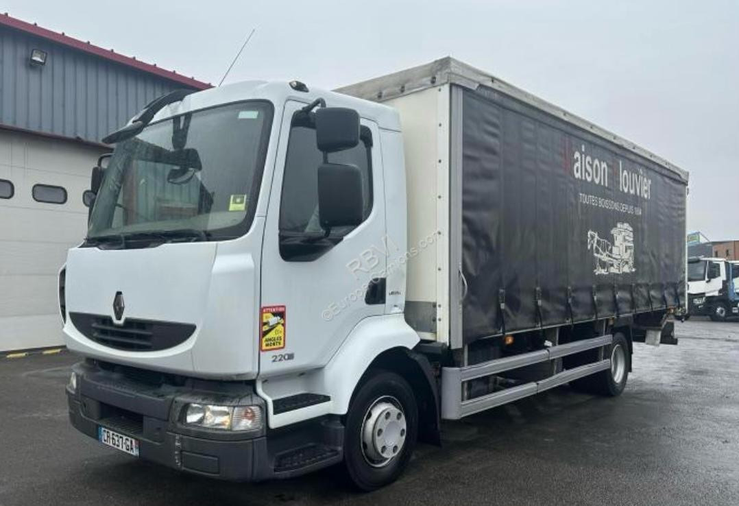 RENAULT MIDLUM 12.220 - Camion à rideaux coulissants: photos 1 RENAULT MIDLUM 12.220 - Camion à rideaux coulissants: photos 1