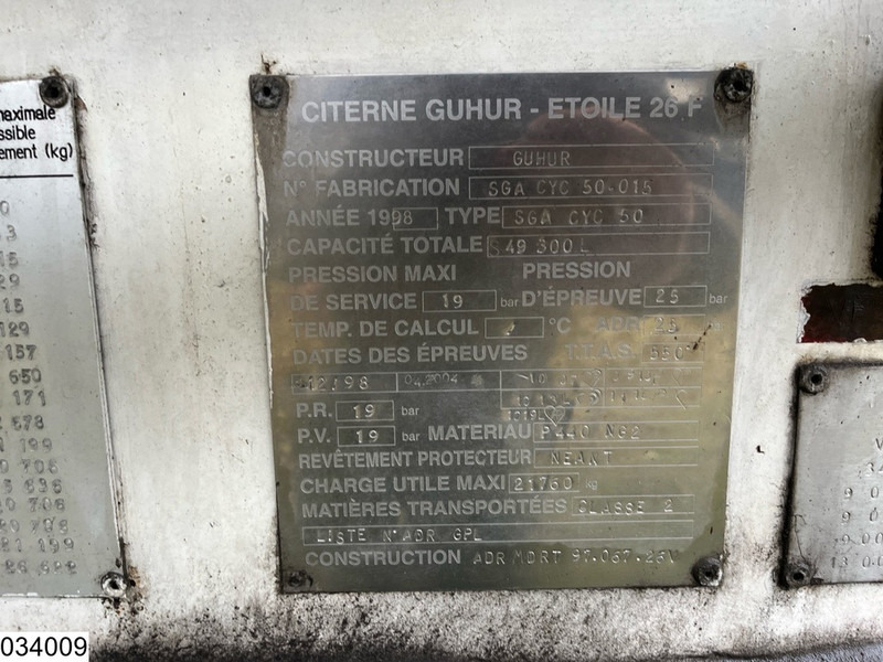 Guhur Gas 49300 liter, LPG GPL Butane gas, 1 Comp - Semi-remorque citerne: photos 3 Guhur Gas 49300 liter, LPG GPL Butane gas, 1 Comp - Semi-remorque citerne: photos 3