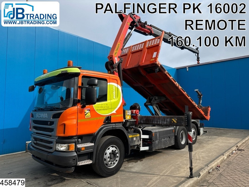Scania P 340 6x2, CNG, Retarder, Palfinger, Remote - Camion benne, Camion grue: photos 1 Scania P 340 6x2, CNG, Retarder, Palfinger, Remote - Camion benne, Camion grue: photos 1