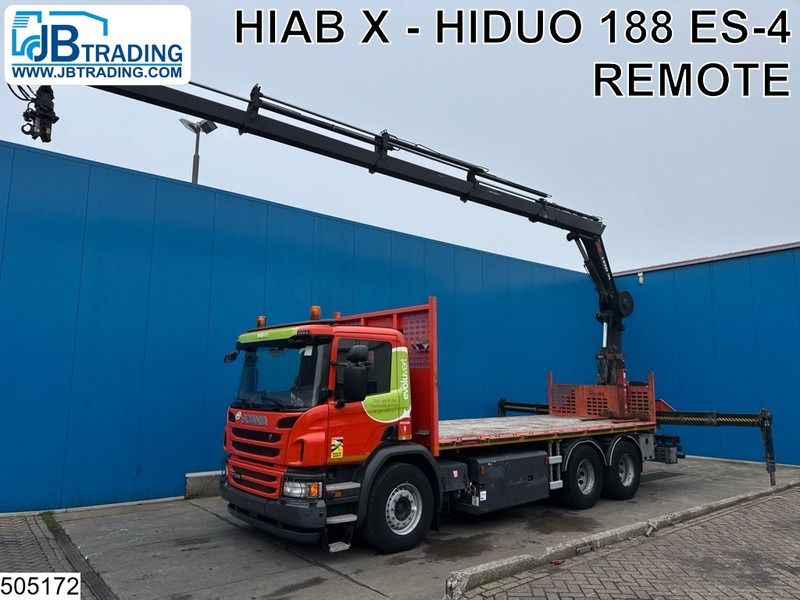 Scania P 340 CNG, 6X4, EURO 6, Retarder, HIAB - Camion plateau, Camion grue: photos 1 Scania P 340 CNG, 6X4, EURO 6, Retarder, HIAB - Camion plateau, Camion grue: photos 1