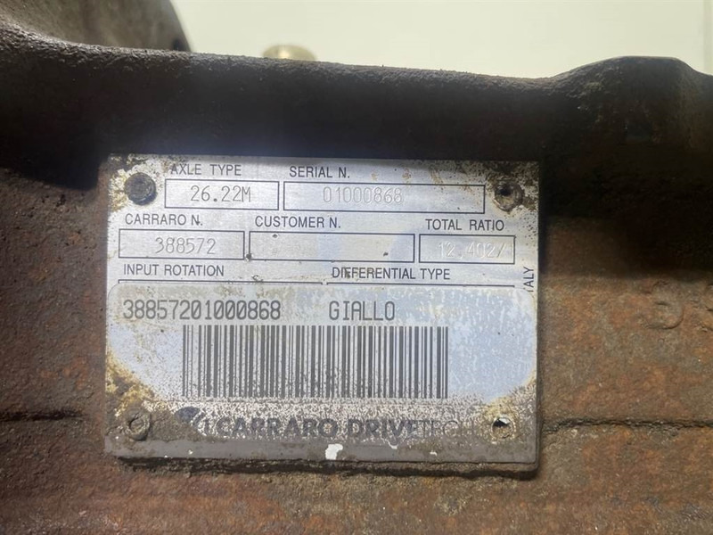 Essieu et pièces pour Engins de chantier Ahlmann AS900-Carraro 26.22M-Axle/Achse/As: photos 7